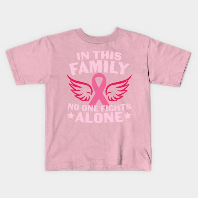 Breast Cancer Fighter Kids T-Shirt by crazytz